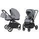Коляска универсальная 2 в 1, CARRELLO Epica CRL-8510 (2in1) Silver Grey, светло-серая, Карелло Эпика