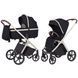 Коляска універсальна 2 в 1, CARRELLO Vector CRL-6550 2в1 Pearl Black, чорна, Карелло Вектор