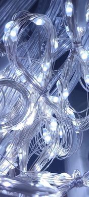 Гирлянда штора "Роса" 200LED на медной проволоке, 220V, белая 2,0*2,0м