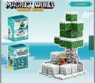 Конструктор магнітний Майнкрафт, Magnet Block (Magnet world) "Спекотна весна", 39 дет., T9915