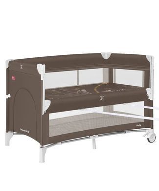 Манеж дитячий CARRELLO Porta CRL-18103 Chocolate Brown (Карелло Порта), дворівневе дно, 125х65х79 см