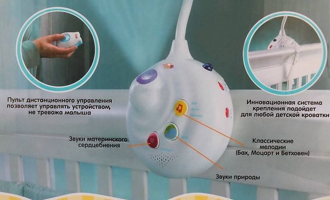 Мобіль з проектором "Розумний малюк", Joy Toy, музичний, 7180