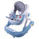 Детские музыкальные ходунки с рулем на игровой панели, Baby Walker BW109 blue