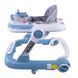 Детские музыкальные ходунки с рулем на игровой панели, Baby Walker BW109 blue