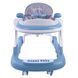 Детские музыкальные ходунки с рулем на игровой панели, Baby Walker BW109 blue