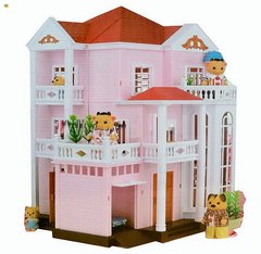 Будиночок з меблями HAPPY FAMILY для звірят, 33х 29х 45 см, 3 поверхи, 1513