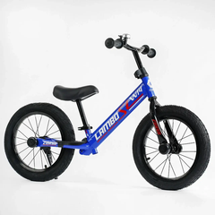 Велобег беговел детский "CORSO LAMBO", надувные колёса 14 дюймов, синий, для мальчика, L-0935
