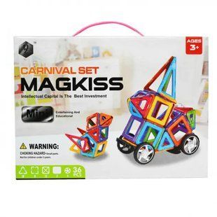 Конструктор магнітний, 36 деталей, Magkiss Mini HD340A