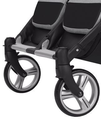 Коляска універсальна 2 в 1 для двійні, CARRELLO Connect CRL-5502/1 Ink Gray, сіра, Карелло Коннект