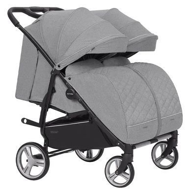 Коляска універсальна 2 в 1 для двійні, CARRELLO Connect CRL-5502/1 Ink Gray, сіра, Карелло Коннект