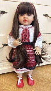 Кукла виниловая 55см,в украинском костюме, Reborn Baby Doll 58