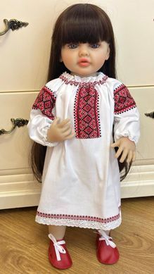 Кукла виниловая 55см,в украинском костюме, Reborn Baby Doll 58