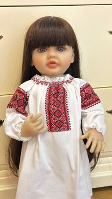 Кукла виниловая 55см,в украинском костюме, Reborn Baby Doll 58