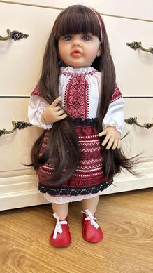 Кукла виниловая 55см,в украинском костюме, Reborn Baby Doll 58