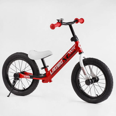 Велобег беговел детский "CORSO LAMBO", надувные колёса 14 дюймов, красный, для мальчика, L-0935