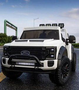 Електромобіль дитячий двомісний позашляховик джип з м'яким сидінням Форд M 4790EBLR-1(24V)