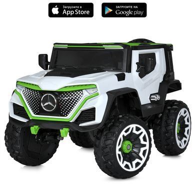 Электромобиль детский джип внедорожник Mercedes с мягким сидением (M 5912EBLR-1)