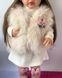 Лялька вінілова 55см, ручна робота, в модній шапочці та шубі, Reborn Baby Doll 77