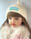 Лялька вінілова 55см, ручна робота, в модній шапочці та шубі, Reborn Baby Doll 77