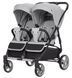 Коляска універсальна 2 в 1 для двійні, CARRELLO Connect CRL-5502/1 Rock Gray, світло-сіра, Карелло Коннект
