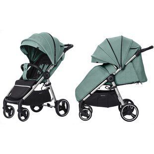 Коляска прогулянкова CARRELLO Pulse CRL-5507 Basil Green, зелена, візок Карелло Пульс