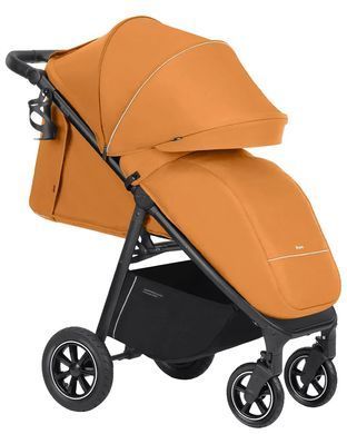 Коляска прогулянкова Carrello Bravo NF 2024 CRL-5512 Amber Orange, помаранчева, візочок Карелло Браво, надувні колеса