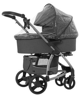 Коляска универсальная 2 в 1, CARRELLO Vista CRL-6501/1 2in1 Steel Grey, серая, Карелло Виста
