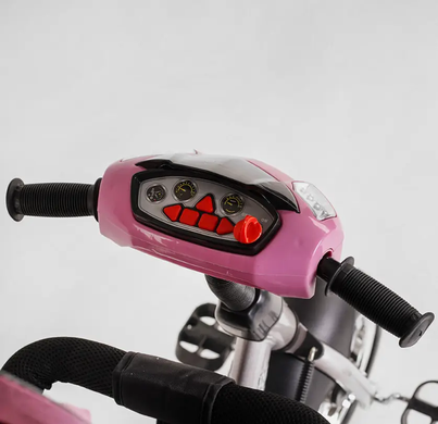 Велосипед трехколесный с родительской ручкой детский Best Trike 6588/74-305, колеса Evafoam, розовый