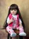 Кукла виниловая 55см, ручная работа, брюнетка в розовом костюме, Reborn Baby Doll 16