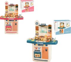 Детская игровая кухня с холодильником, вода, свет, звук, 38 предметов, 998A|B