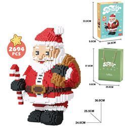 ККонструктор новогодний bricks "Санта Клаус", 2694 дет, C0106