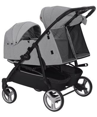 Коляска універсальна 2 в 1 для двійні, CARRELLO Connect CRL-5502/1 Cotton Beige, бежева, Карелло Коннект