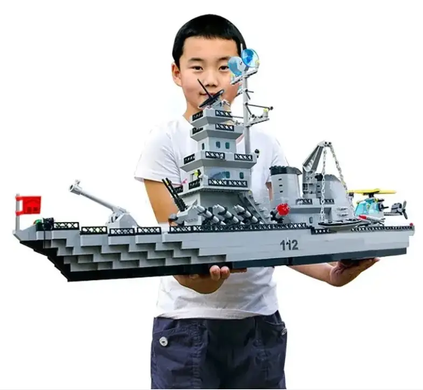 Конструктор для мальчика "Военный корабль" 6 в 1, 1682 детали, 43047