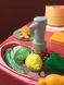 Детская игровая кухня с холодильником, вода, свет, звук, 56 предметов, 100см, 998A|B