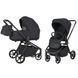 Коляска универсальная 2 в 1, CARRELLO Epica CRL-8510 (2in1) Space Black, черная, Карелло Эпика