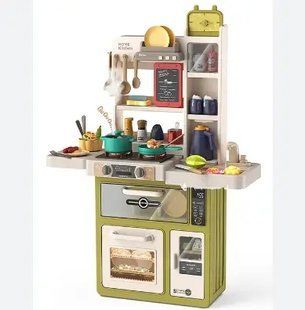 Детская игровая кухня "Spray Kitchen", звук, вода, свет, пар, яйцеварка, 63 предмета, 83см, 889-235