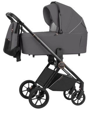 Коляска універсальна 2 в 1, CARRELLO Ultra CRL-6525 2 в1 Sonic Grey, сіра, візок Карелло Ультра 2024