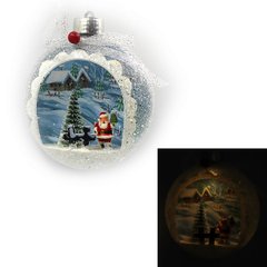 Елочный шар LED 3D фигура "Дед Мороз" 12см, 752054