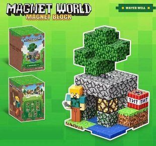 Конструктор магнітний Майнкрафт, Magnet Block (Magnet world) "Колодець", 47 дет., T9903