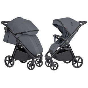 Коляска прогулянкова CARRELLO Bravo SL CRL-5520 Deep Grey 2024, сіра, візочок Карелло Браво