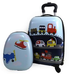 Набор чемодан детский на колесах + рюкзак "Josef Otten" "Машинки" 520488