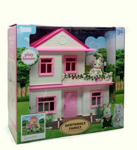 Домик с мебелью для зверюшек Sentomele Family, флоксовый кролик, S05
