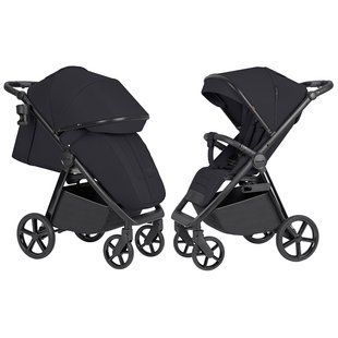 Коляска прогулянкова CARRELLO Bravo SL CRL-5520 Ink Black 2024, чорна, візочок Карелло Браво