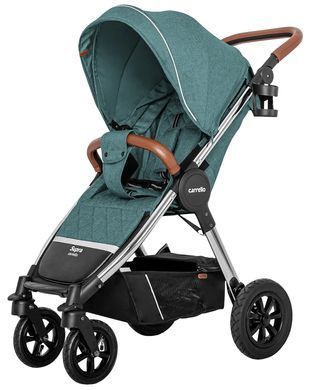 Коляска прогулочная Carrello Supra CRL-5510 Aqua Green, зеленая, Карелло супра, до 22 кг, надувные колеса