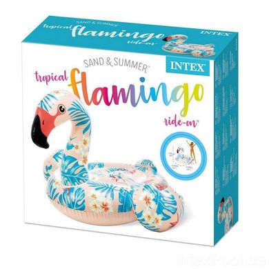Надувной плотик для катания «Фламинго», Intex 57559 142*137*97 см