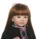Лялька вінілова 55см, ручна робота, з темним волоссям, Reborn Baby Doll 52