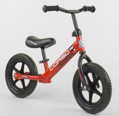 Велобег детский "CORSO",колеса EVA 12 дюймов, 32003, красный