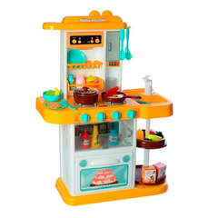 Детская игровая кухня вода, свет, звук, 38 предметов, 72 см, 889-165-166 желтая