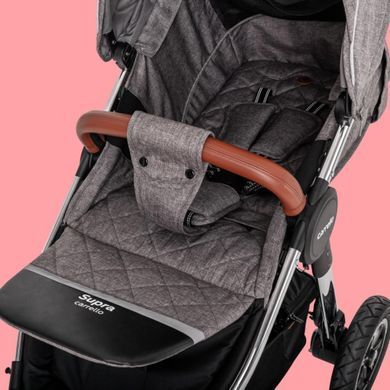Коляска прогулочная Carrello Supra CRL-5510 Bisquit Beige, бежевая, Карелло Супра, до 22 кг, надувные колёса