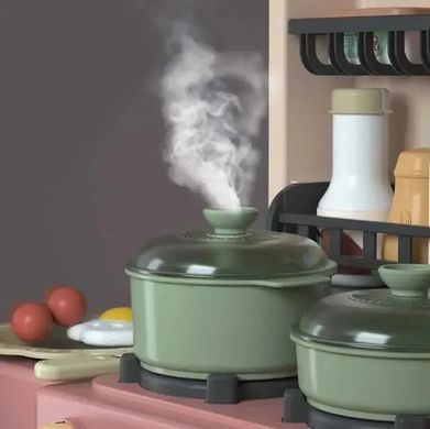 Итяча ігрова кухня, звук, вода, світло, пара, 38 предметів (посуд, продукти), висота 76см, WD-P45-R45